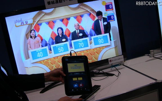 クイズ番組にタブレットで参加
