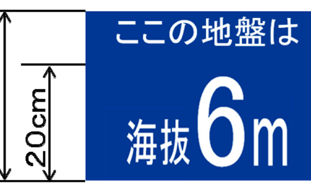 海抜表示シート設置方針（案）