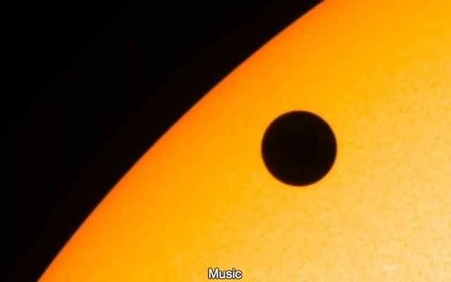 NASAが公開した金星の太陽面通過動画キャプチャ