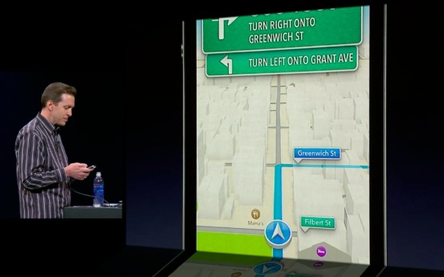 アップルは、iOS6で無料のナビゲーションサービスを開始する