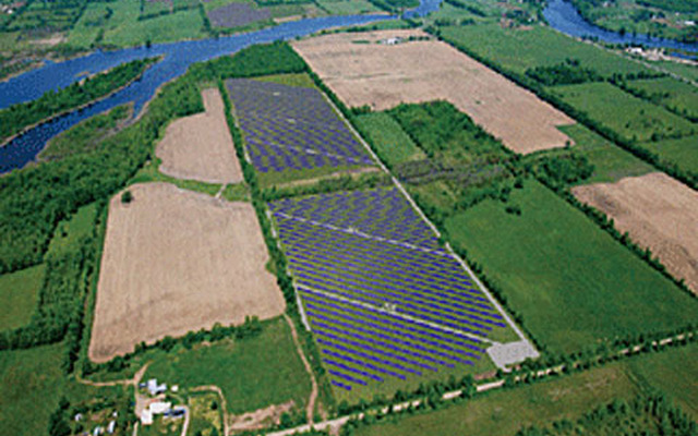 カナダ・オンタリオ州の太陽光発電事業、完成予想図