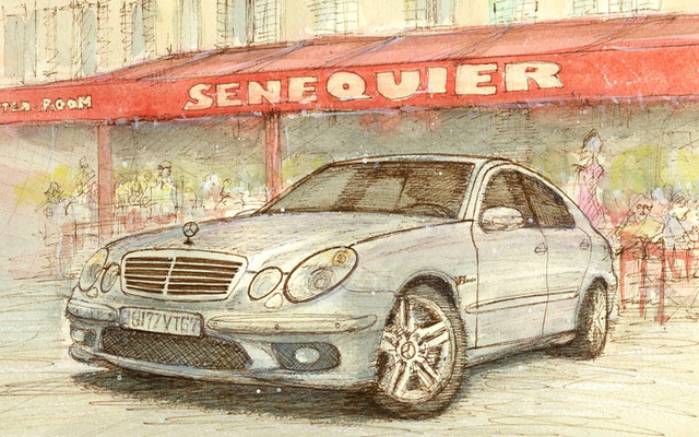 ヤナセ取扱い車の風景画展示会