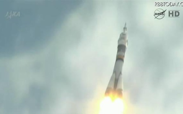 打上げ直後のソユーズ宇宙船の様子