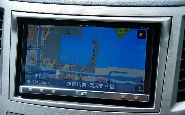 カロッツェリア スマートフォンリンク アプリユニット「SPH-DA09」、iPhone4S接続時。（iOS用アプリは試作品）