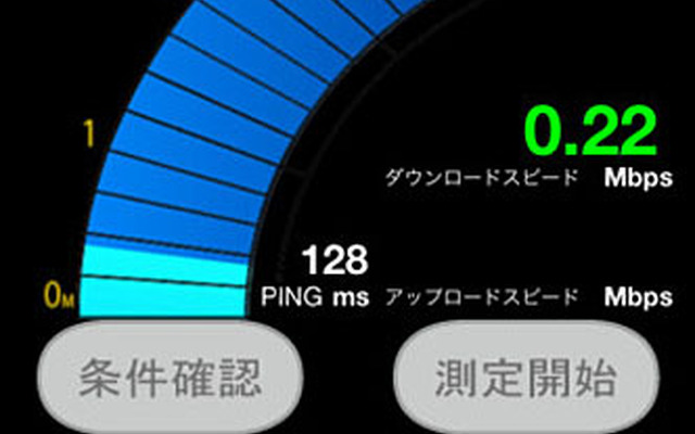 iPhone向け通信速度測定アプリ「RBB TODAY SPEED TEST」