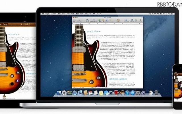 iCloudにより、MacとiPhone/iPadとの連携が可能