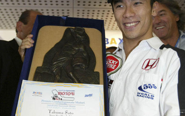 【ホンダF1】佐藤琢磨、イタリアGPで表彰される