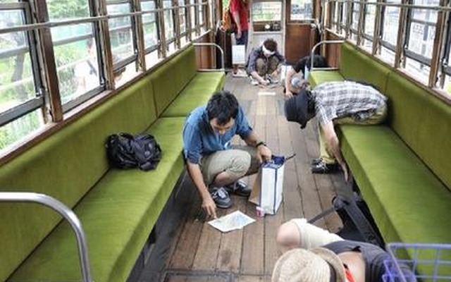 都電荒川線荒川車庫の見学＆フロッタージュ