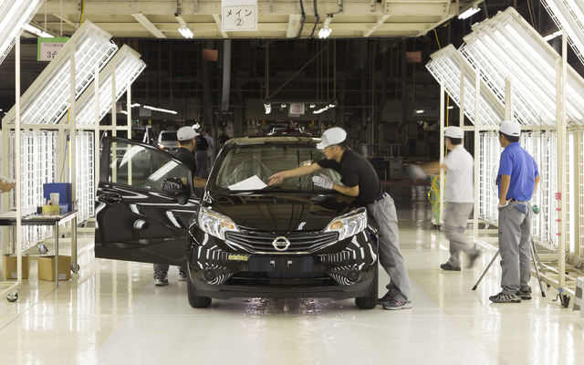 日産自動車九州（福岡県苅田町）で開いた新型『ノート』の発表会