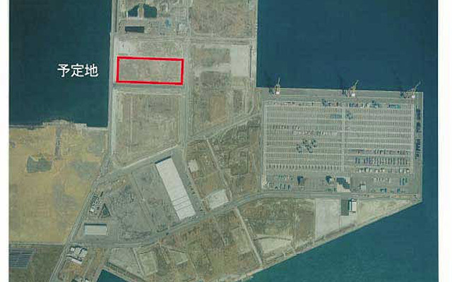 響灘ソーラーウェイの建設予定地
