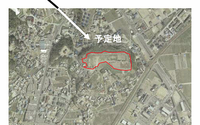 尾道市高須町太陽光発電所（仮称）の建設予定地
