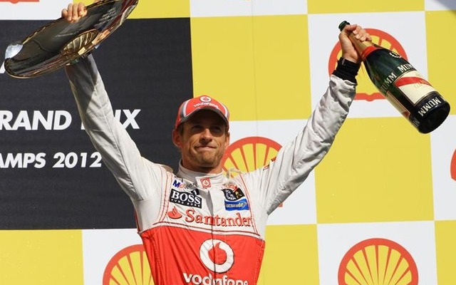 F1 ベルギーGPに勝利したジェンソン・バトン（マクラーレン）