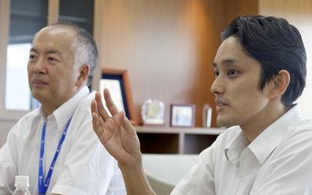 ウェザーニューズ取締役・石橋知博氏（むかって右）とシステム開発本部長・西祐一郎氏。