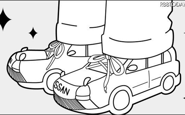 車の形をしたスニーカー
