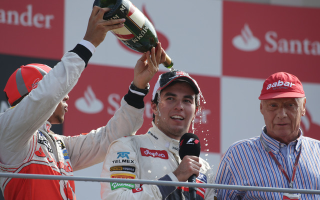 2012年イタリアGPで2位表彰台に上ったザウバーのペレス