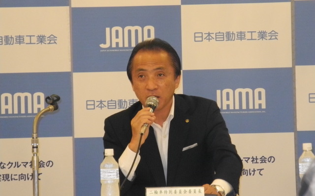 国内二輪4社合同会見　ヤマハ発動機の柳弘之社長
