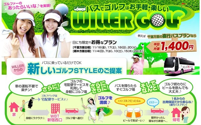 ウィラー・ゴルフを開始
