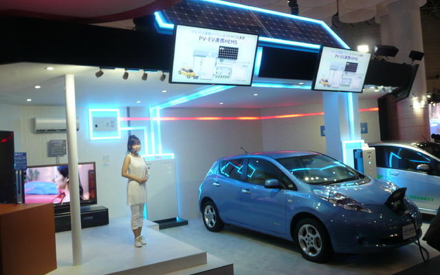 業界初となる「PV・EV連携HEMS」のデモ