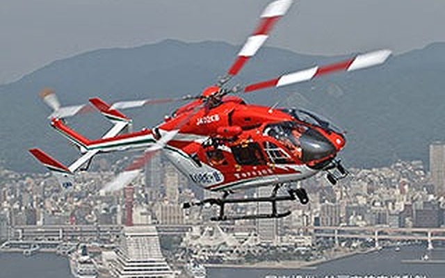  D-NETを搭載した神戸市消防防災ヘリコプター 