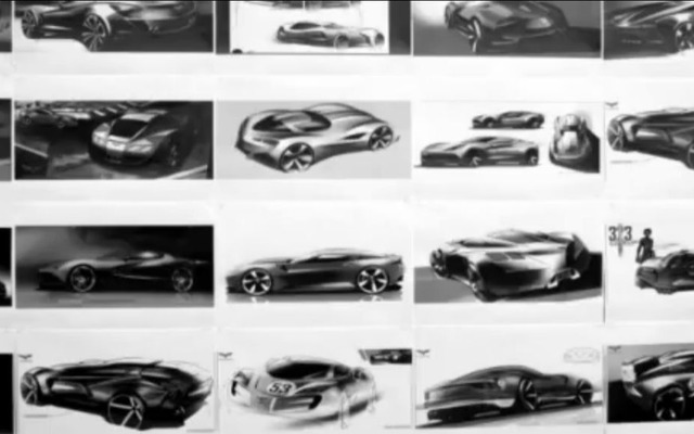 新型シボレーコルベットの予告映像（動画キャプチャ）