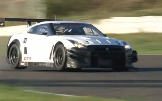 日産 GT-R NISMO GT3の2013年型のシェイクダウンテスト（動画キャプチャ）