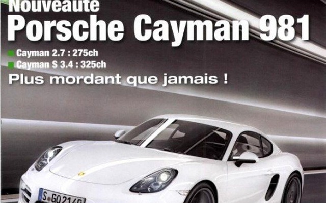 正式発表前の新型ポルシェ ケイマンを掲載したフランス『フラット6マガジン』