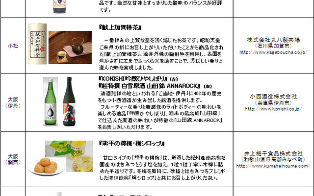 ANA、ラウンジでご当地銘品を提供