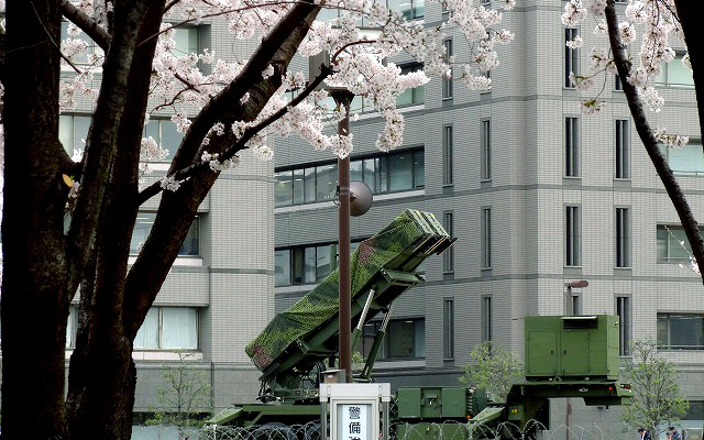 今年4月の飛翔体発射時にも今回と同様、防衛省本庁内にパトリオットPAC3が配備されている。