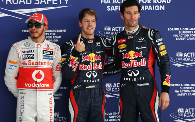 ハミルトン、ベッテル、ウェーバー（2012年F1 インドGP）