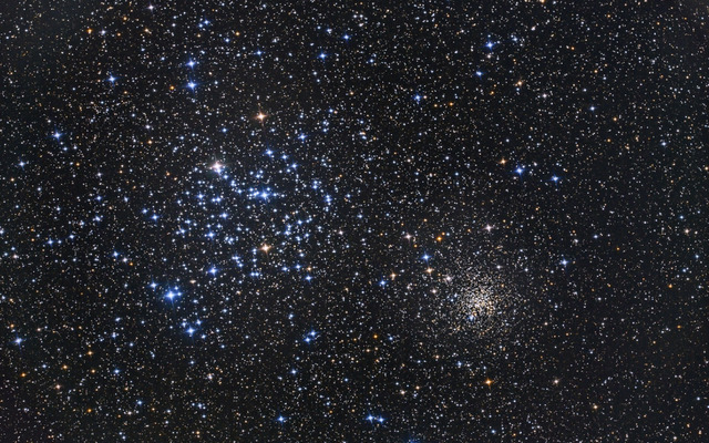 散開星団M35とNGC 2158
