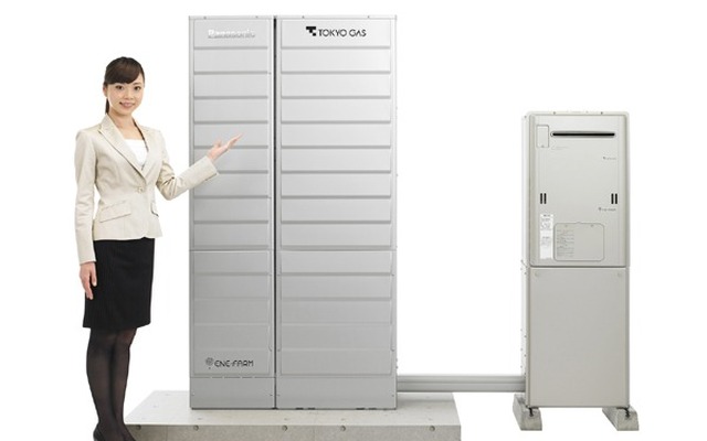 東京ガスとパナソニックが共同開発した、家庭用燃料電池「エネファーム」の新製品
