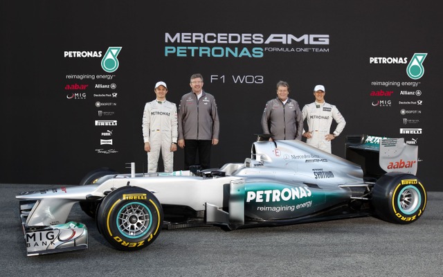 メルセデスAMGの2012年型F1マシン、W03