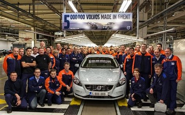 累計生産500万台を達成したボルボカーズのベルギー・ヘント工場