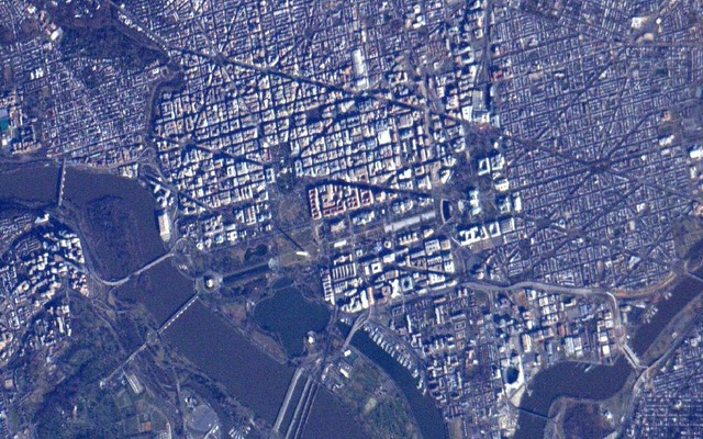 国際宇宙ステーションから撮影されたワシントンD.C.