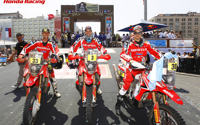 ホンダ、ダカール13で参戦した3人全員が完走