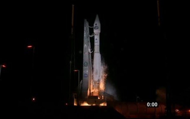 TDRS-Kの打ち上げ（動画キャプチャ）