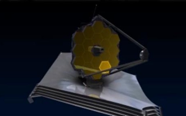 ウェッブ宇宙望遠鏡の第3ミラー（動画キャプチャ）