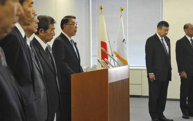 社員らを前に年頭挨拶する中日本高速・金子剛一社長CEO（1月4日・名古屋市、参考画像）