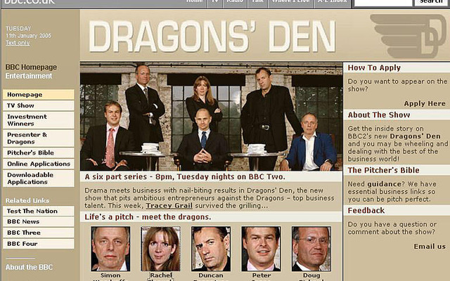 イギリス版『マネーの虎』…Dragon's Den