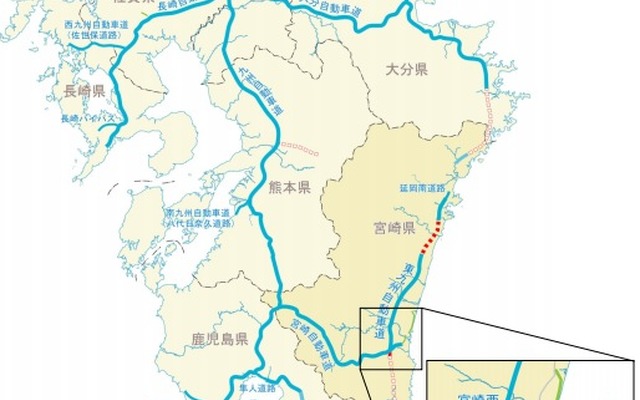 東九州自動車道・清武JCTから清武南IC開通区間