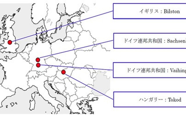 K+S欧州での拠点位置図