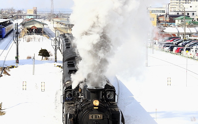 JR北海道 釧網線 釧路駅 「SL冬の湿原号」（2013年2月）