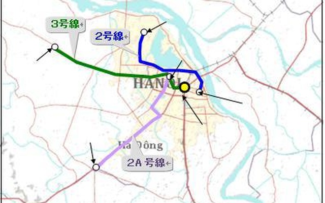 ハノイ都市鉄道建設事業（2号線・2A号線・3号線）の概要