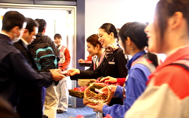 JAL ひなまつりフライト（2013年3月3日 羽田空港）