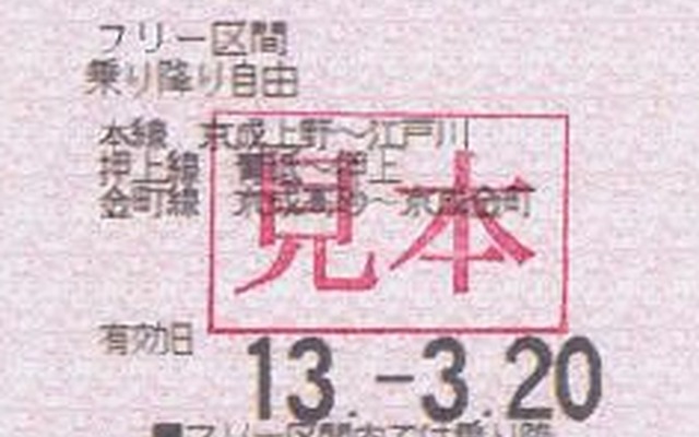 4月から自動券売機で発売される「下町日和きっぷ」。