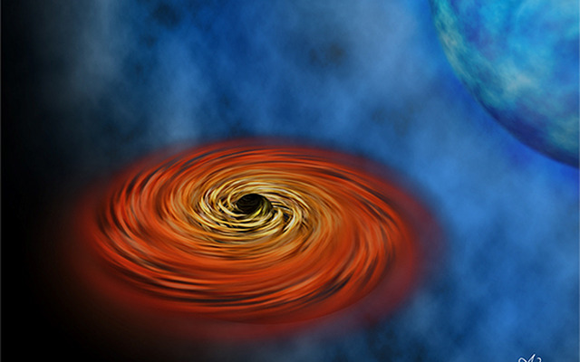 「はくちょう座 X-1」 ブラックホール連星の想像図