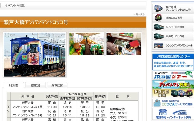 瀬戸大橋アンパンマントロッコ号