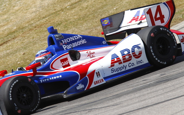 佐藤琢磨はピット作業時にトラブルに見舞われた。最終結果は14位。写真：Indycar