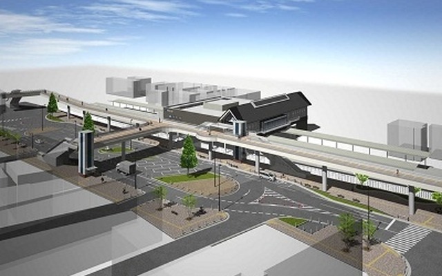 5月から使用を開始する和泉府中駅橋上駅舎のイメージ。