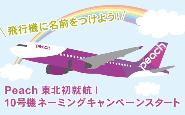 ピーチ、機体のネーミングを募集